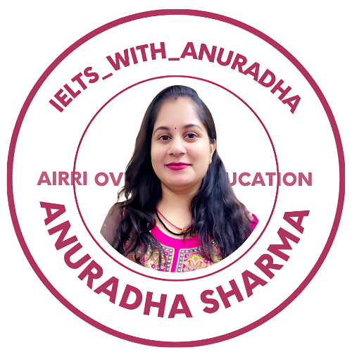 IELTS_WITH_ANURADHA brand logo with Anuradha Sharma