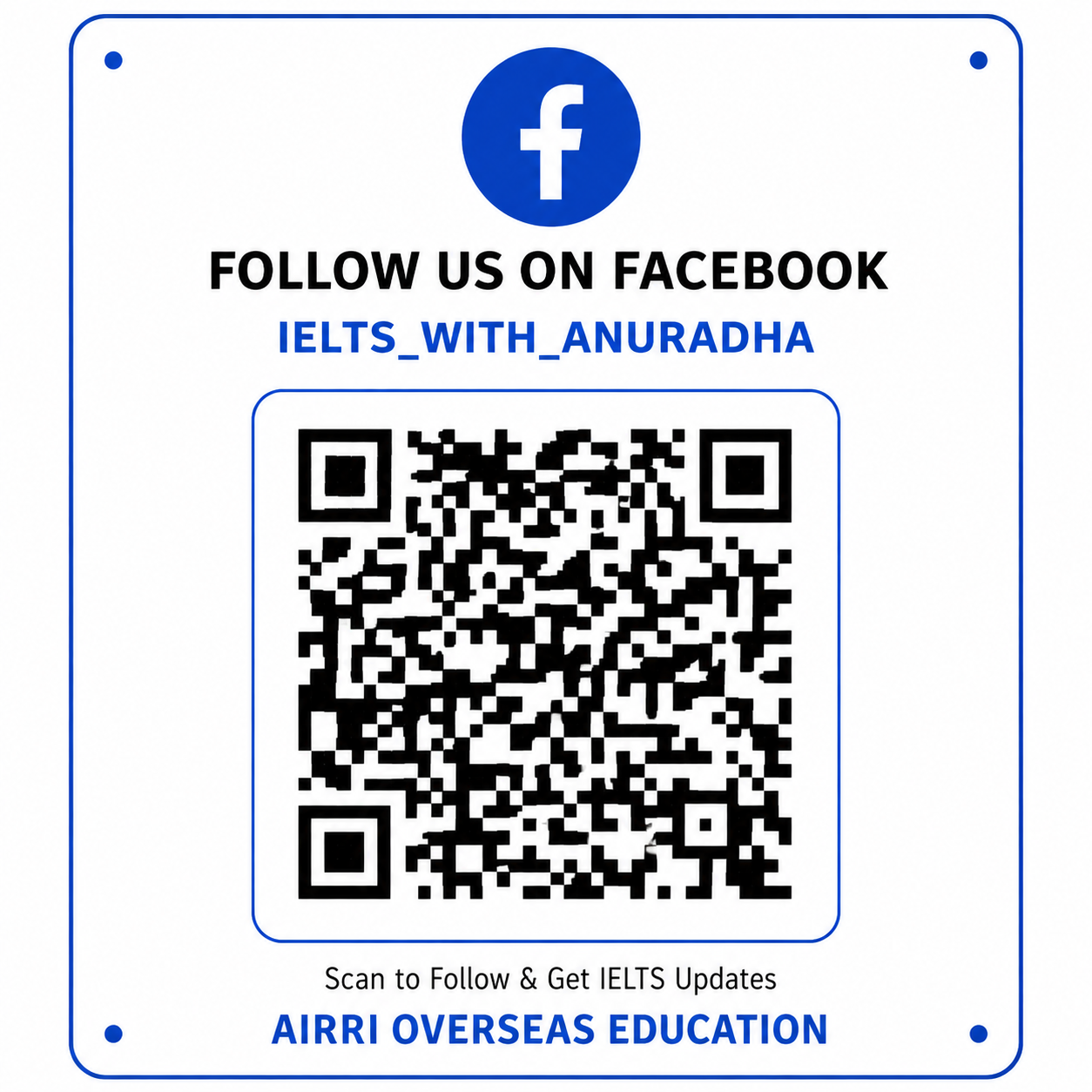 Facebook QR code for IELTS_WITH_ANURADHA